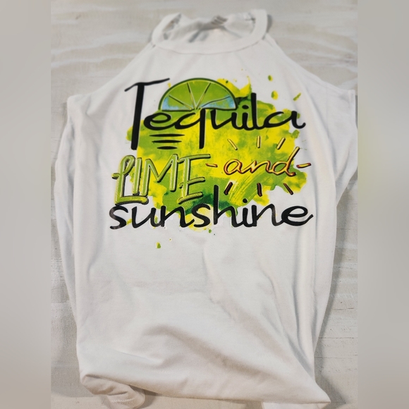 Tequila Lime and Sunshine Rocker Tank Size Med - Picture 3 of 3